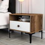Hanah Home Lizbon 530 Mesilla de noche - Nogal y Blanco